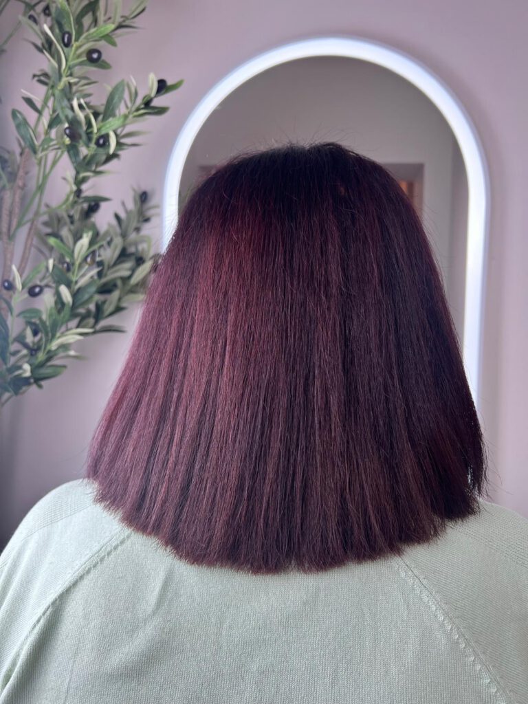 Haarfärbung Mahagoni Rot