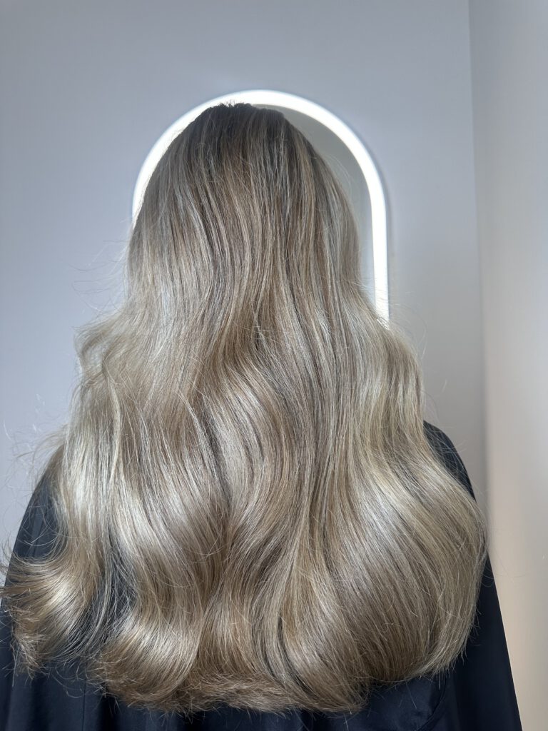 Highlights langes Haar