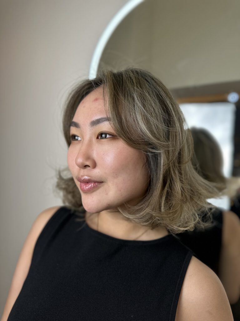 Highlights mittel langes Haar