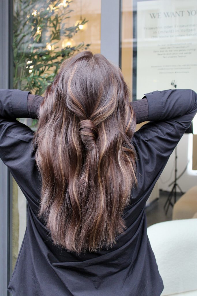 Highlights langes Haar